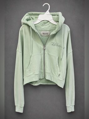 Darc Sport Mint Zip-Up Hoodie with Silver Hardware